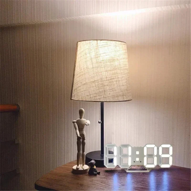 Royelle 3D LED Digital Wall Clock-Large Modern Display With Adjustable Brightness
