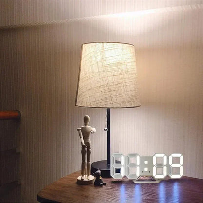 Royelle 3D LED Digital Wall Clock-Large Modern Display With Adjustable Brightness