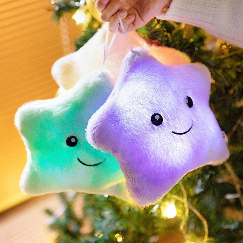 Royelle LED Star Pillow Plush Light-Up Cushion for Kids Nightlight Decor 24cm