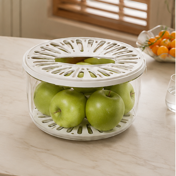 2 In 1 Drainer, 2 In 1 Drainer And Strainer, New Fruit Washing Bowl with Strainer, 2 In 1 Fruit Drainer,Fruit Vegetable Drainer Bowl, Portable Storage Fruit ,Multi-function Draining Basket