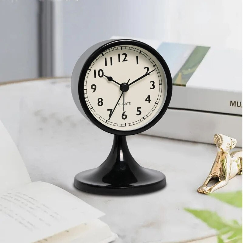 Royeva Silent Metal Alarm Clock with Nightlight for Bedroom