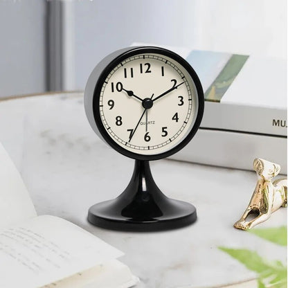 Royeva Silent Metal Alarm Clock with Nightlight for Bedroom