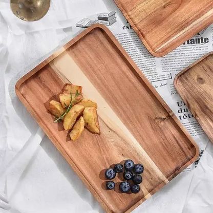 Royeva Solid Acacia Wood Cutting Board With Juice Groove