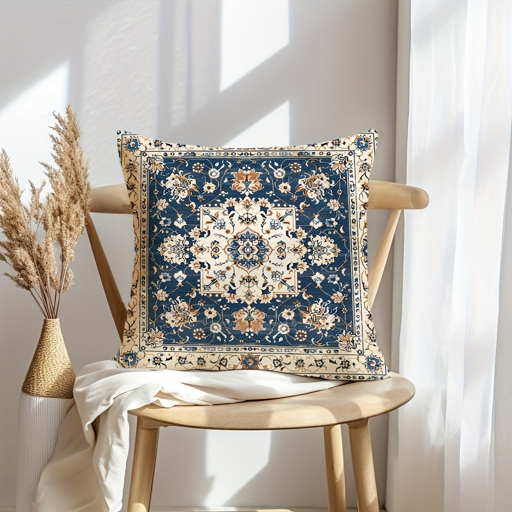 Novara Baroque Bohemian Throw Pillow Covers - 4-Piece Decorative Accent Set
