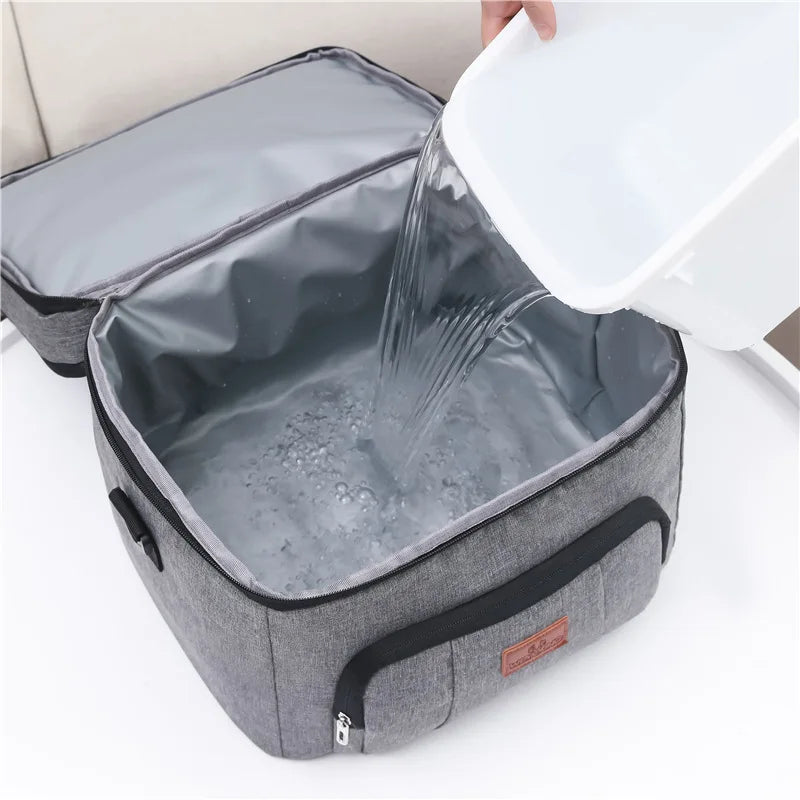 Sovere Insulated Lunch Bag - Large Capacity Double Layer Cooler Tote for Travel & Picnics