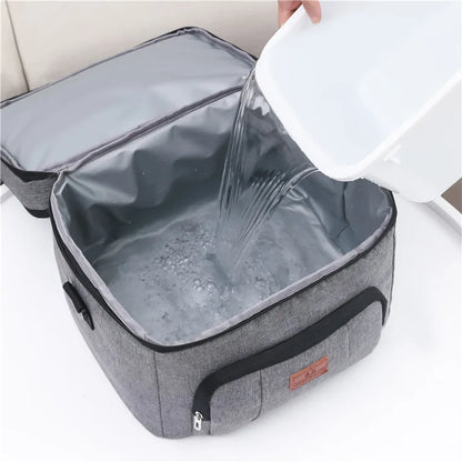 Sovere Insulated Lunch Bag - Large Capacity Double Layer Cooler Tote for Travel & Picnics
