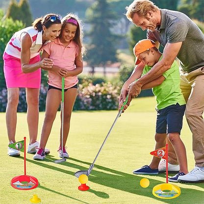 Novara Kids Golf Club Set with Adjustable Telescopic Clubs for Ages 3-8