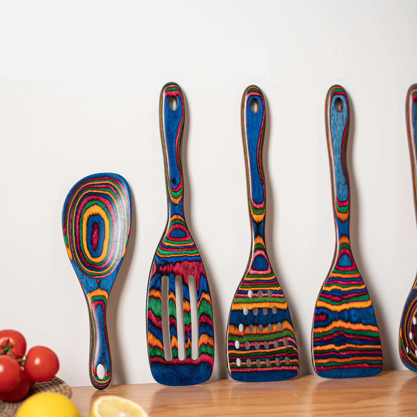 Novara 7-Piece Premium Pakkawood Kitchen Utensil Set
