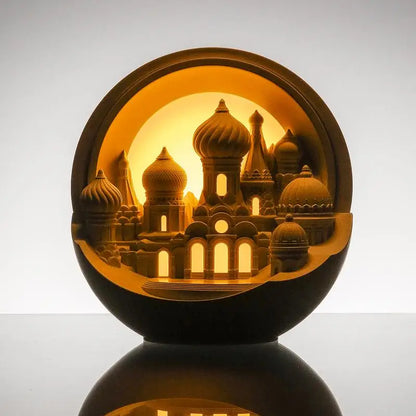 Royeva Illuminated Castle Diffuser Lamp-Rechargeable LED Light & Essential Oil Aroma Diffuser