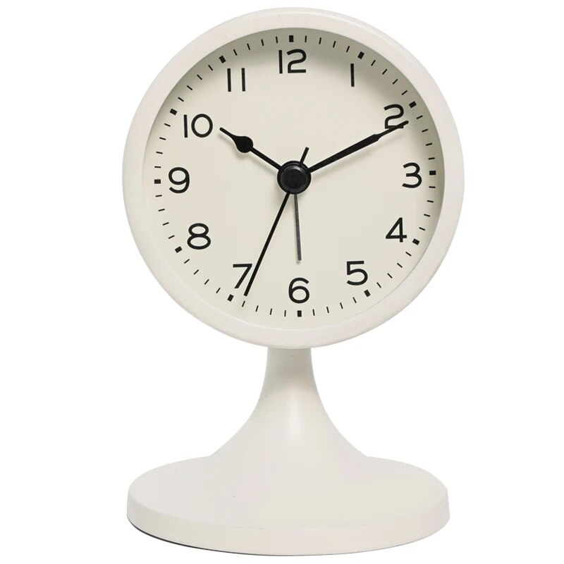 Royeva Silent Metal Alarm Clock with Nightlight for Bedroom