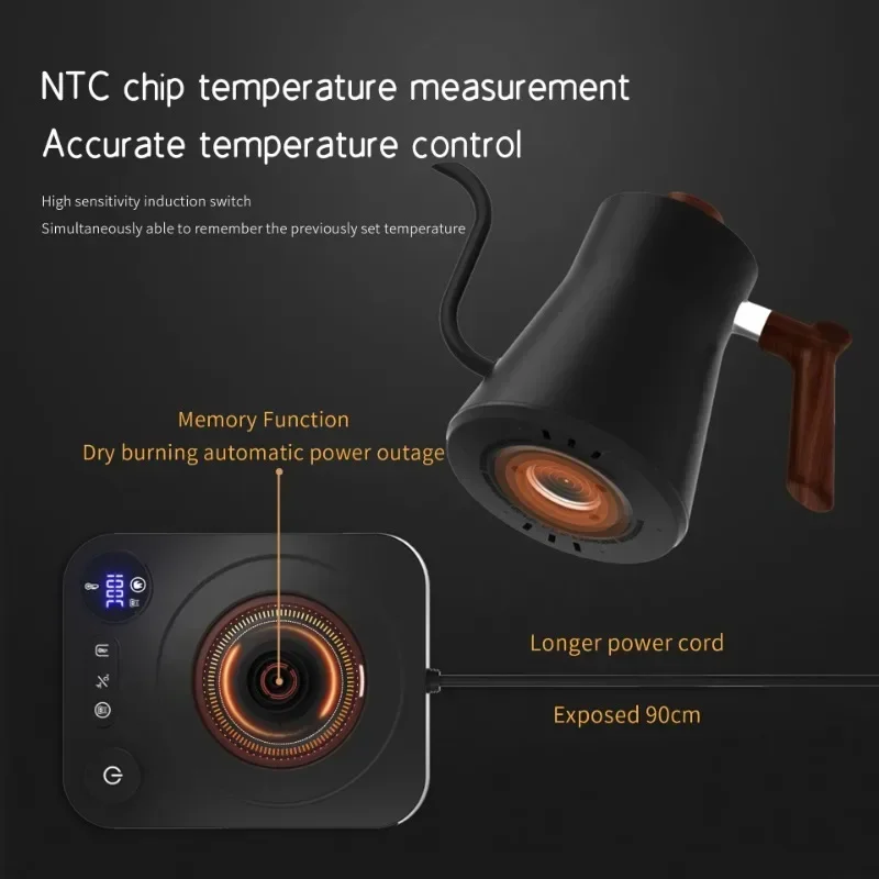 Novara Gooseneck Electric Pour-Over Kettle - 900ml Precision Temperature Control