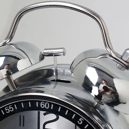 Royelle Retro Twin Bell Alarm Clock-Loud Analog Clock for Bedroom