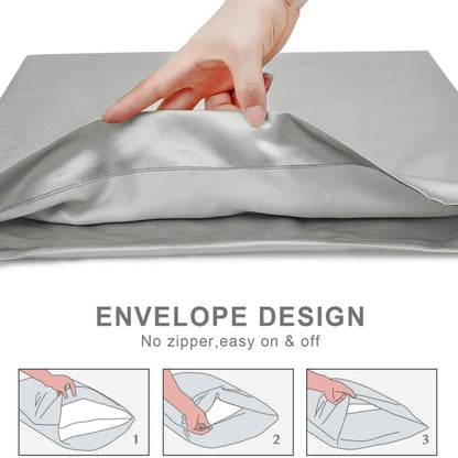 Royora 22 Momme Mulberry Silk Pillowcase-Satin Finish Pillow Cover