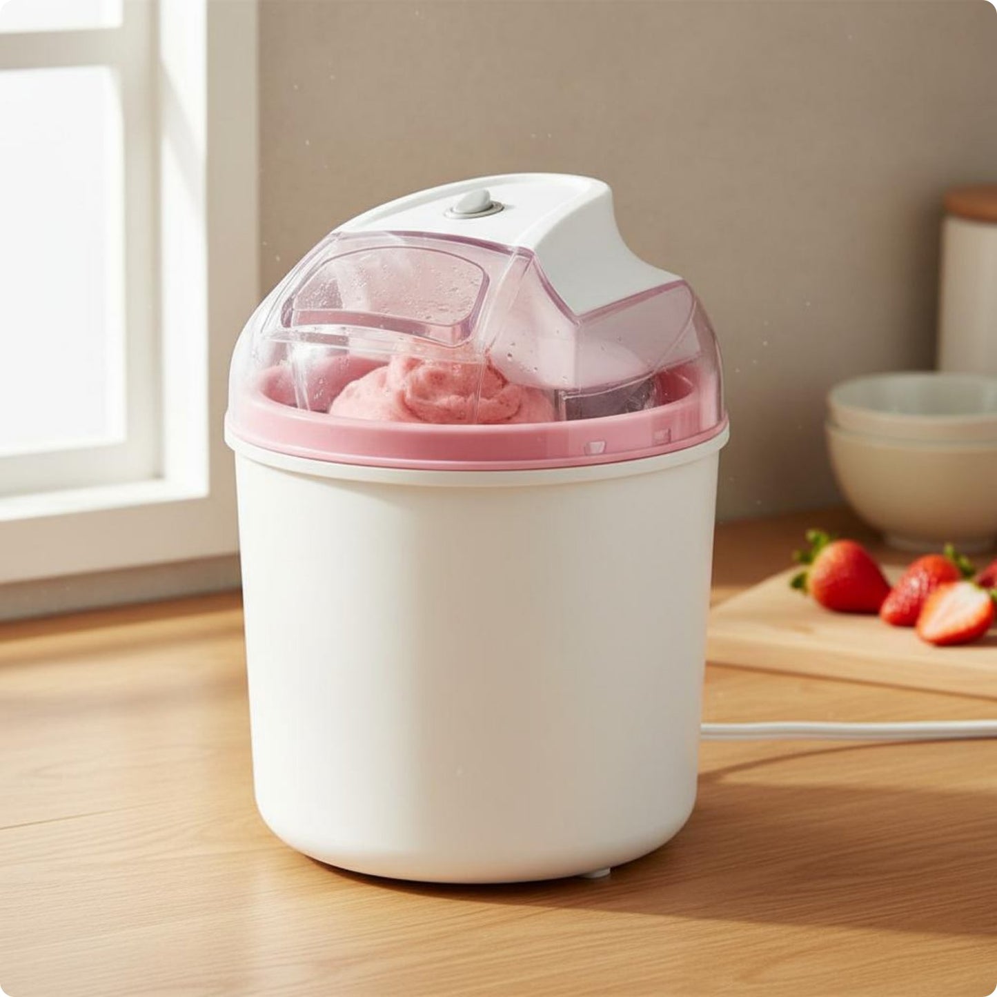 Eloria Compact Automatic Soft Serve Ice Cream Maker for Homemade Frozen Desserts
