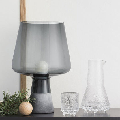 Novara Industrial Concrete Table Lamp With Glass Shade