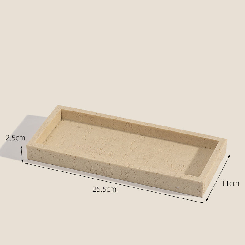 Royeva Sandstone Decorative Tray-Minimalist Bathroom Vanity Accent