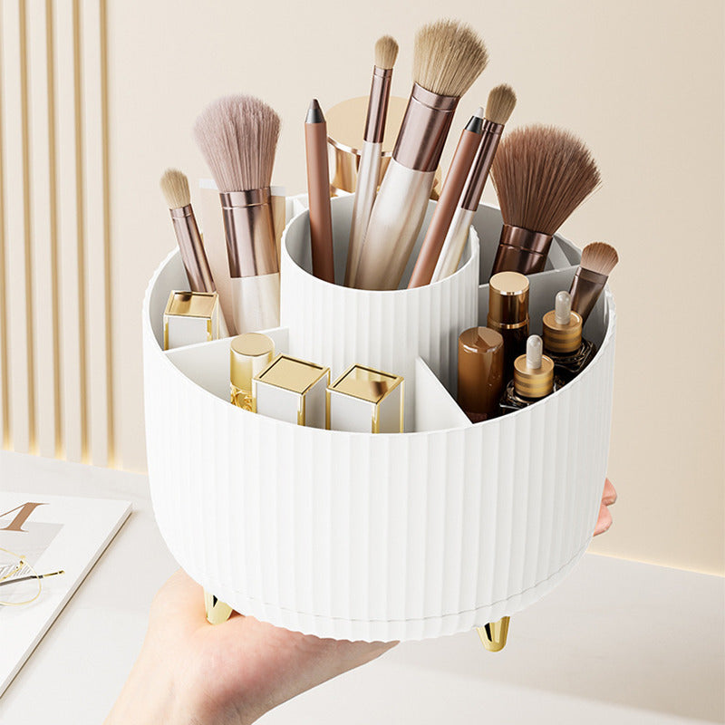 Royeva 360 Rotating Makeup Brush Holder And Cosmetic Organizer Caddy