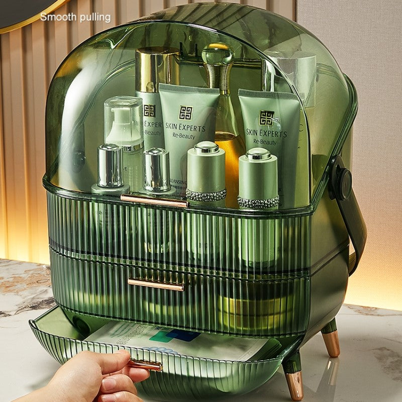 Royeva Clear Makeup Organizer-Dustproof Cosmetic Storage Box Vanity Case