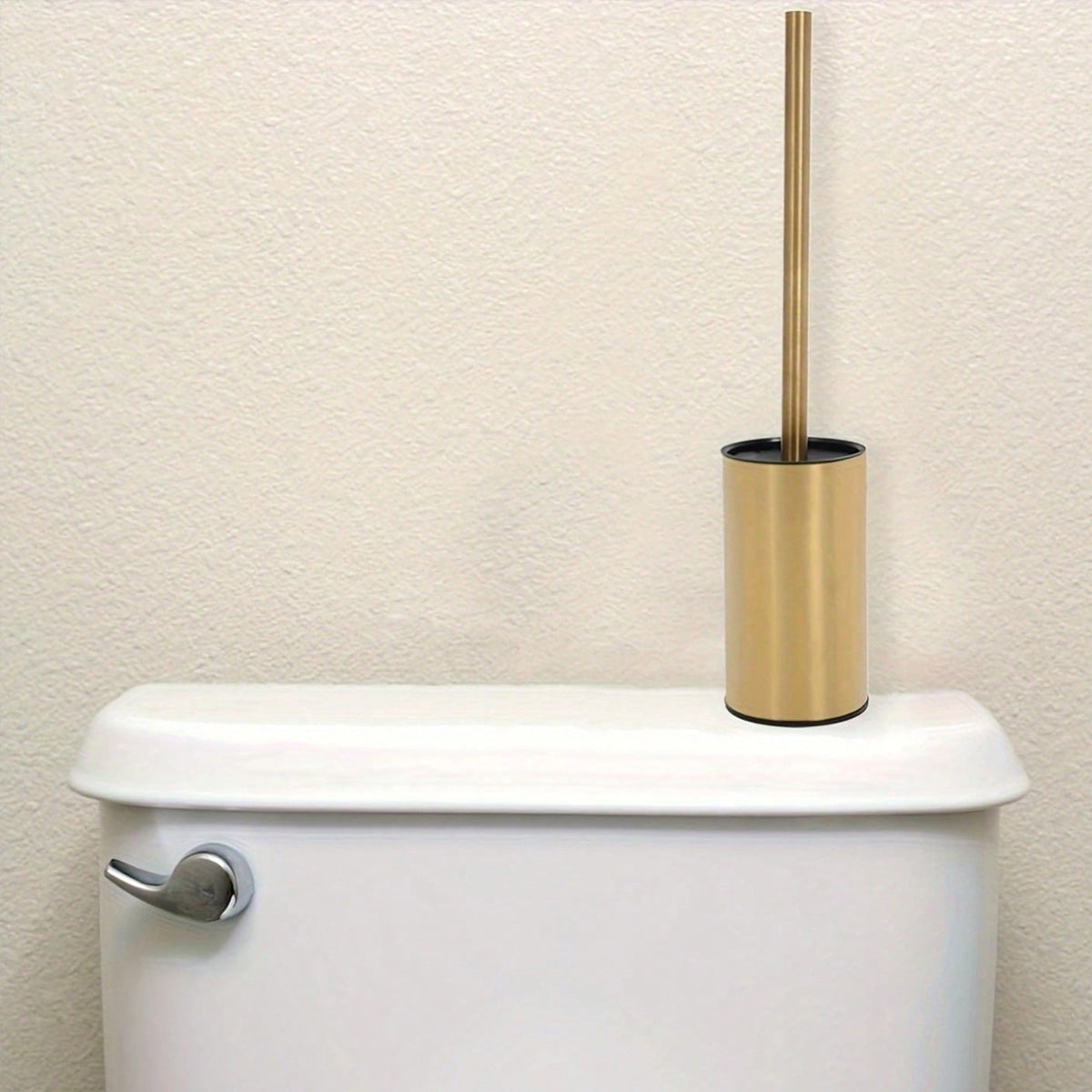 Royeva Modern Stainless Steel Standing Toilet Bowl Brush Set with Holder