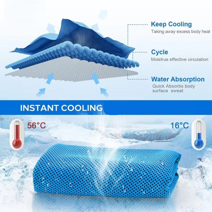 Eloria 4-Pack Microfiber Cooling Towels  for Sports, Running, Gym & Travel