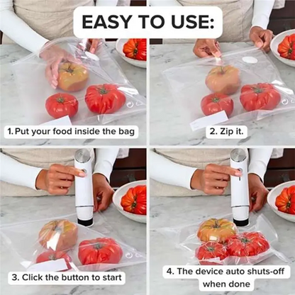 Royeva Portable Handheld Rechargeable Vacuum Sealer for Food Preservation & Storage
