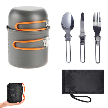 Royelle Ultralight Camping Cookware Set with Cutlery for 1-2 Person
