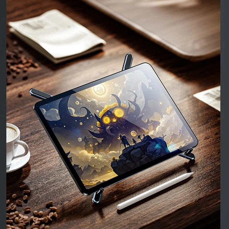 Royeva Foldable Magnetic Laptop Stand-Adjustable Aluminum Holder For Tablet And Phone