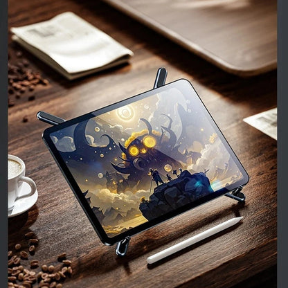 Royeva Foldable Magnetic Laptop Stand-Adjustable Aluminum Holder For Tablet And Phone