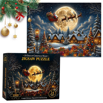 Royeva Christmas Jigsaw Puzzle Advent Calendar 1008 Pieces Holiday Countdown Gift