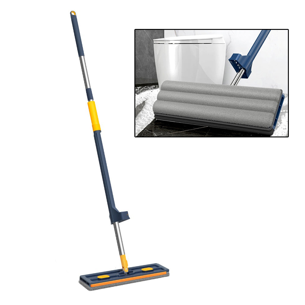 Royeva Flexible Flat Mop with Self-Wringing System & Microfiber Pads for Cleaning