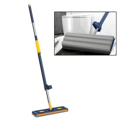 Royeva Flexible Flat Mop with Self-Wringing System & Microfiber Pads for Cleaning