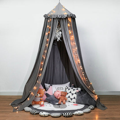 Royeva Kids Bed Canopy With Tassels And Ruffles