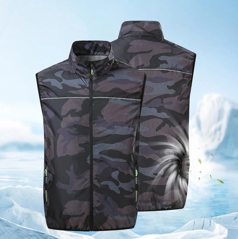 Royora Cooling Fan Work Vest-Four Fan Breathable Air Conditioning Vest Outdoor