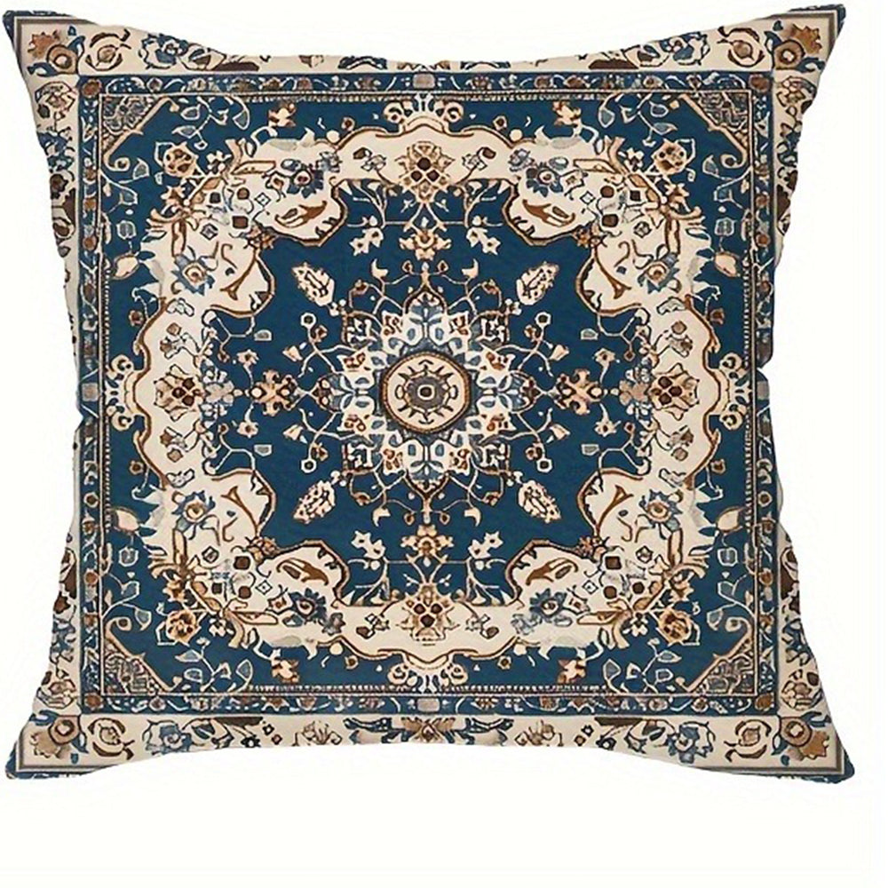 Novara Baroque Bohemian Throw Pillow Covers - 4-Piece Decorative Accent Set