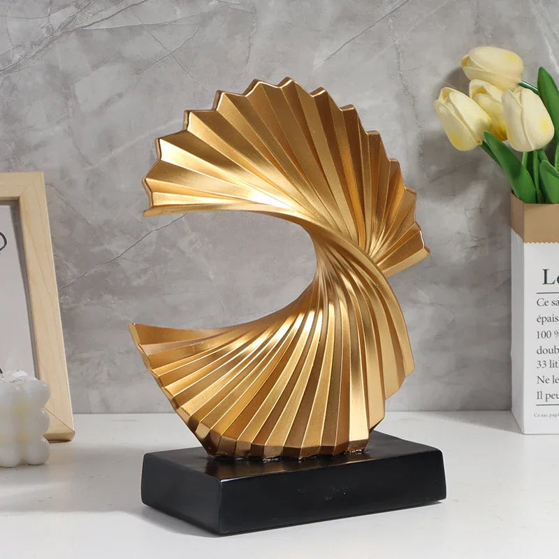Royeva Half Moon Sculpture-Decorative Art Table Accent