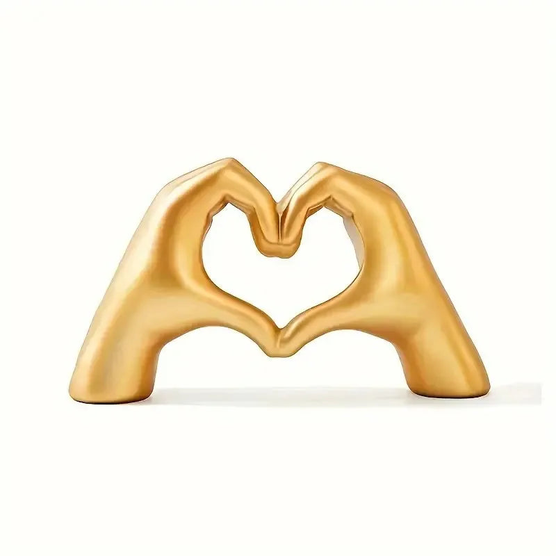 Royelle Heart Hands Sculpture-Hand Carved Love Home Decor