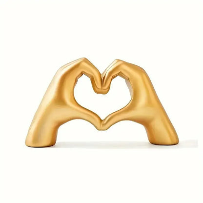 Royelle Heart Hands Sculpture-Hand Carved Love Home Decor