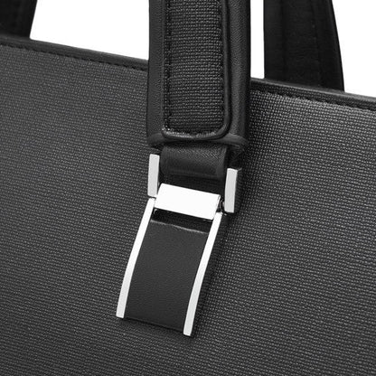 Novara Professional Business Briefcase for Men - Slim Vegan Leather Laptop Bag