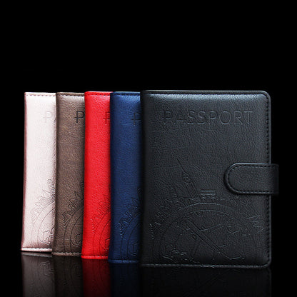 Luxoria RFID Leather Passport Holder with Card Slots and Elegant Finish for Travel