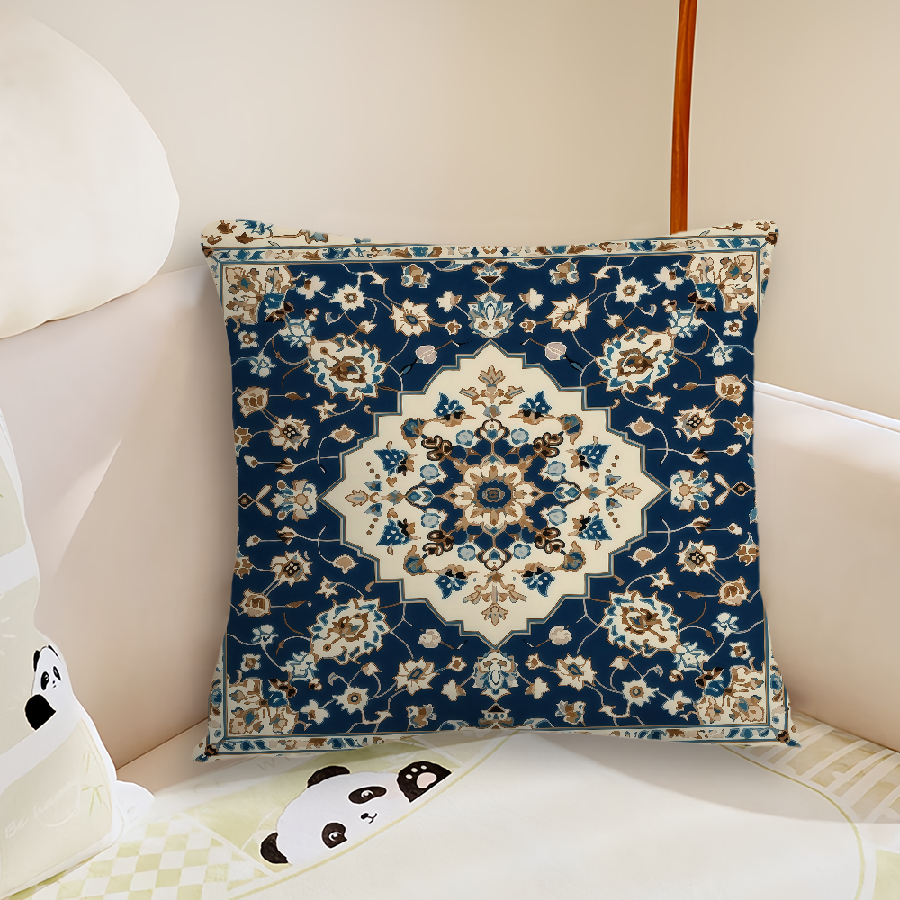 Novara Baroque Bohemian Throw Pillow Covers - 4-Piece Decorative Accent Set
