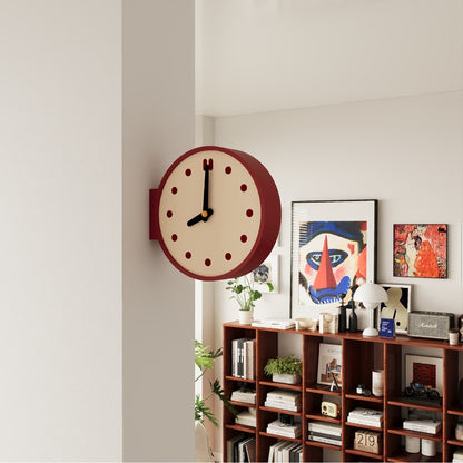 Novara Modern Double-Sided Corner Clock - Silent Minimalist Wall & Desk Timepiece