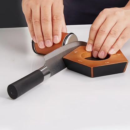 Royora Rolling Knife Sharpener with Multi-Angle Guide & Diamond Wheel-Blade Honing Tool