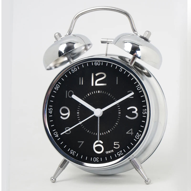 Royelle Retro Twin Bell Alarm Clock-Loud Analog Clock for Bedroom