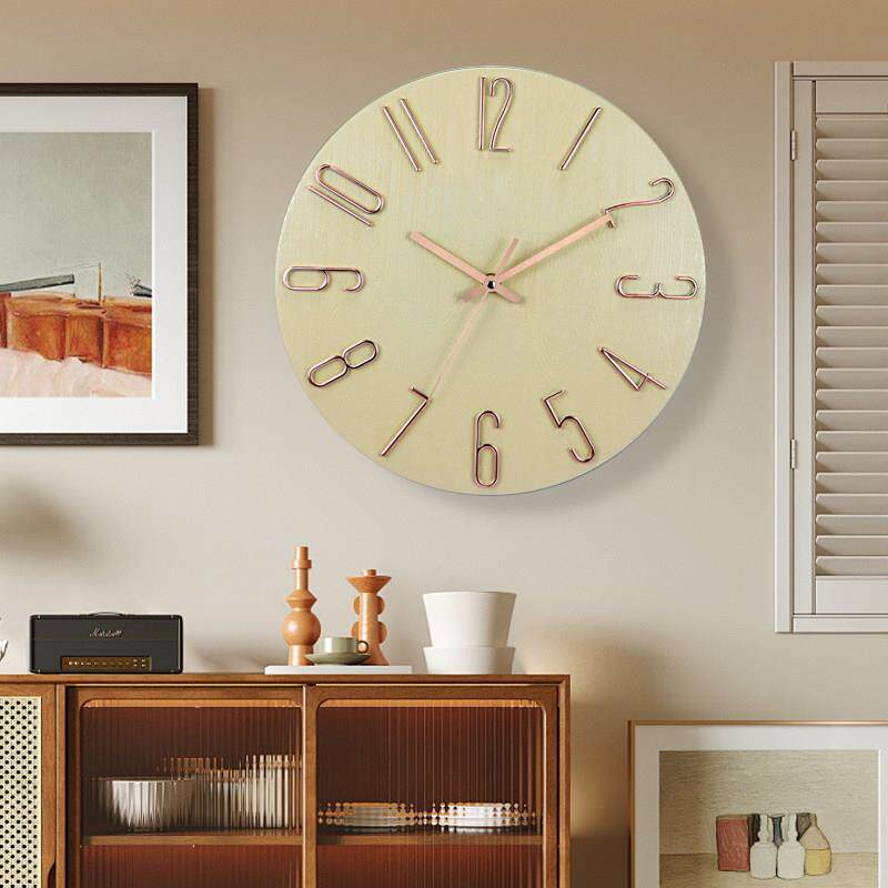 Novara Modern Silent Wall Clock for Living Room, Bedroom & Office with Quartz Movement