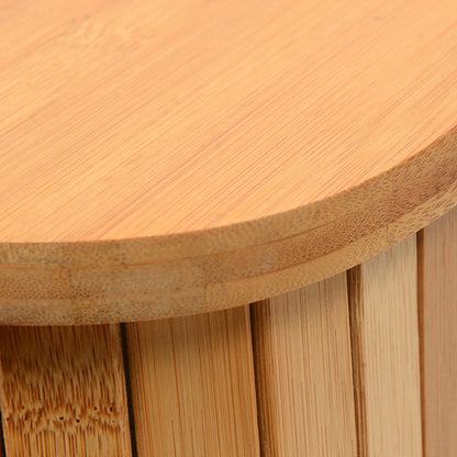 Royeva Solid Wood Bread Box With Roll Top Lid For Kitchen Countertop