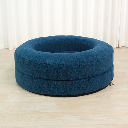 Royora Orthopedic Round Dog Bed with Faux-Fur, Anti-Slip Base, Removable Washable Cover
