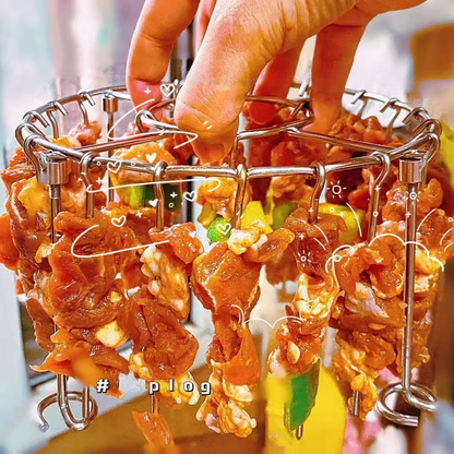 Royelle Stainless Steel Air Fryer Skewer Rack Round Kebab Holder