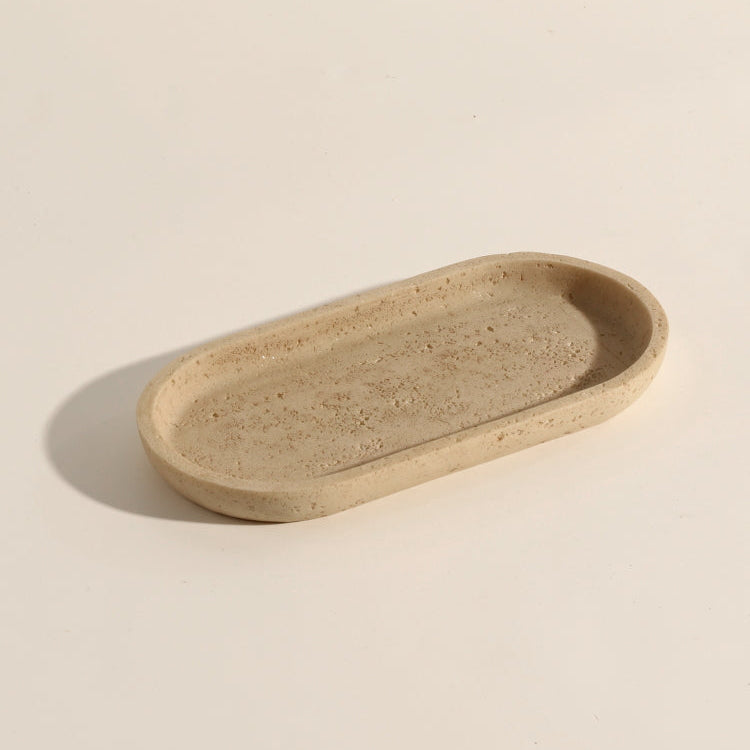 Royeva Sandstone Decorative Tray-Minimalist Bathroom Vanity Accent