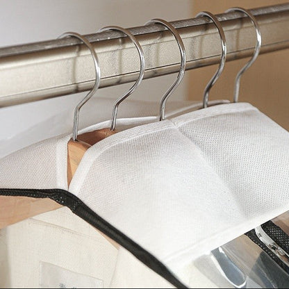 Royeva 6-Pack Clear Garment Bags with Side Zipper for Suits, Dresses, Coats & Storage