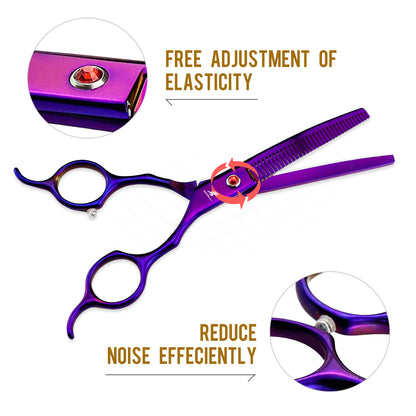 Royeva Professional Pet Grooming Scissors Kit-Rainbow Stainless Steel